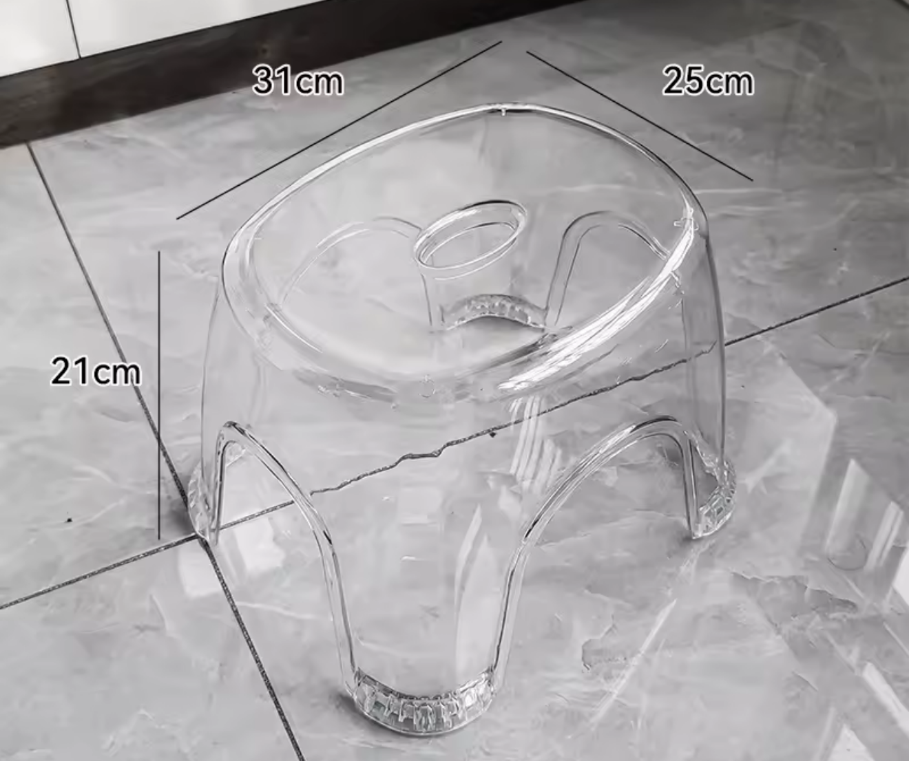 Doorzichtbare Antislip Kruk